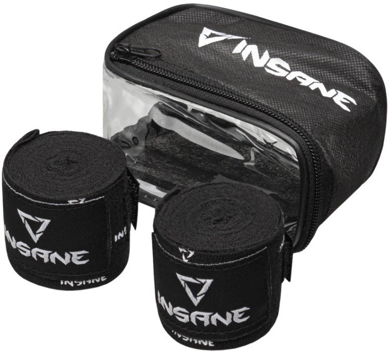 Бинт боксеркий INSANE PRINT, хлопок/нейлон, черный, 2,5 м (2108810)