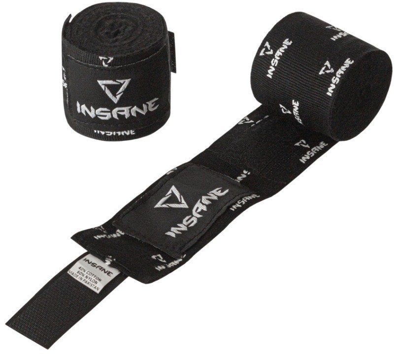 Бинт боксеркий INSANE PRINT, хлопок/нейлон, черный, 2,5 м (2108810)