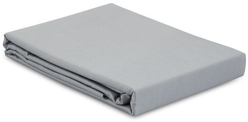 Простыня из премиального сатина светло-серого цвета из коллекции essential, 240х270 см (79839)