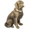 Фигурка декоративная "собака с ошейником" высота 37 см  цвет: бронза с позолотой ИП Шихмурадов (169-422)