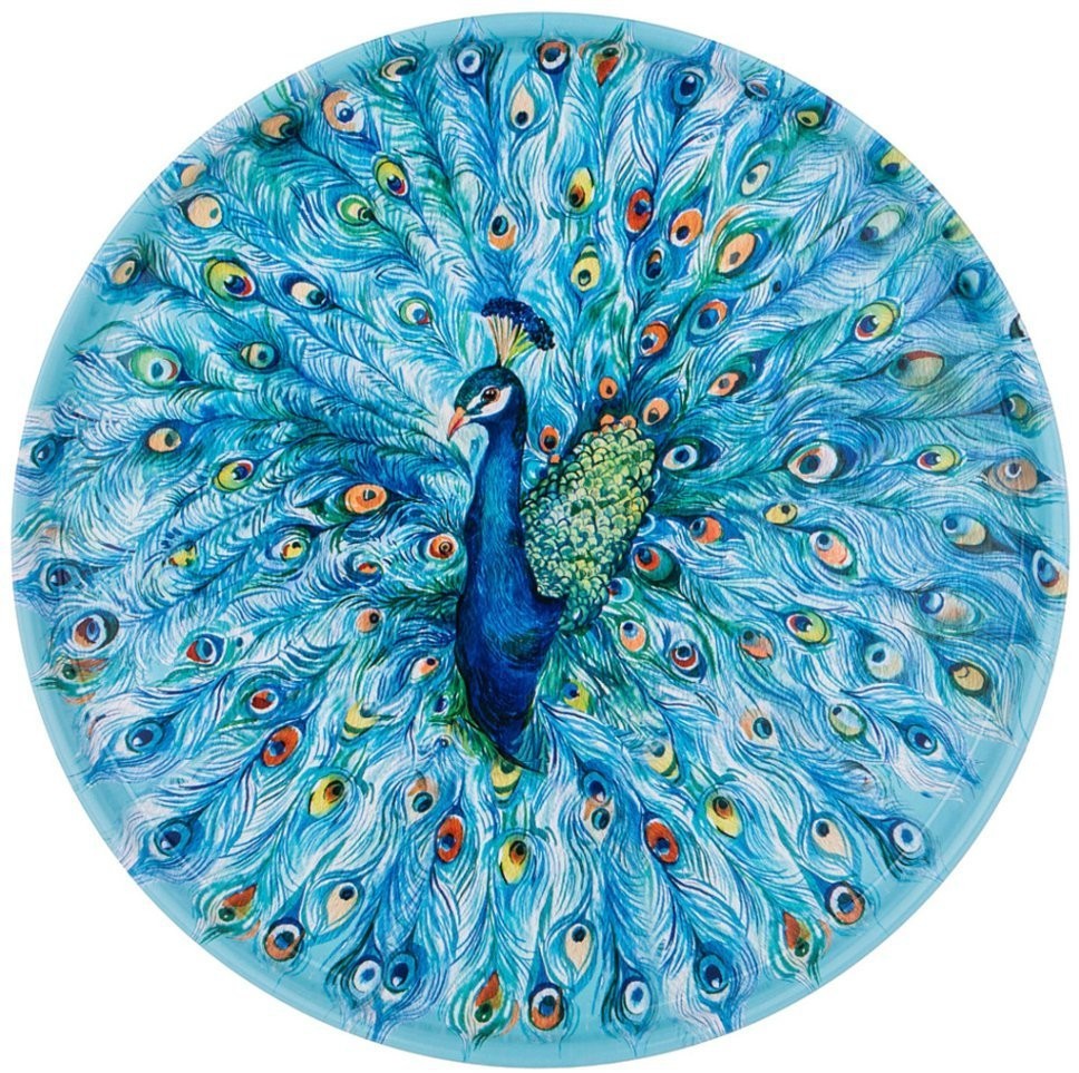 Поднос сервировочный agness  "павлин" 33х2,1 см (898-210)