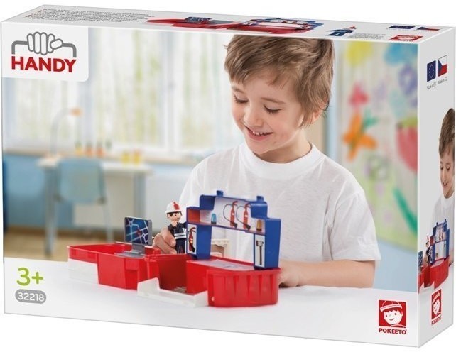 Игровой набор пожарная станция с фигуркой пожарного в чемоданчике (32218EF-CH)