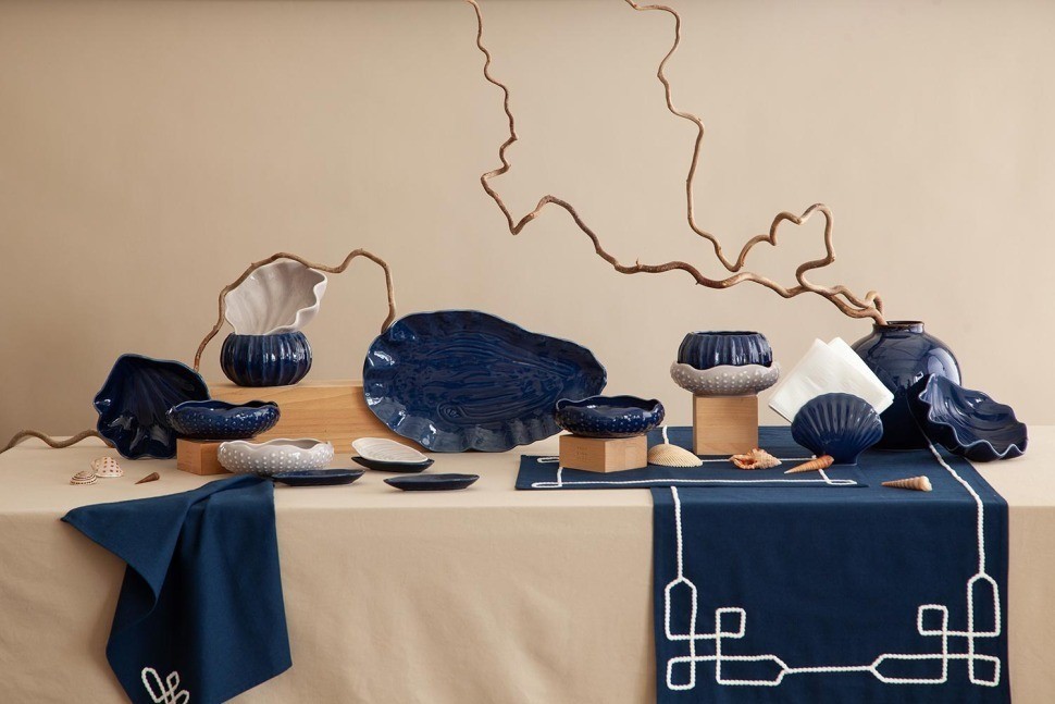 Набор из 2 салатников actinia синего цвета из коллекции sea treasures, 640 мл (78787)