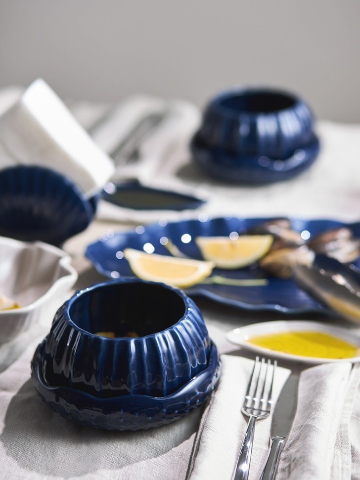 Набор из 2 салатников actinia синего цвета из коллекции sea treasures, 640 мл (78787)