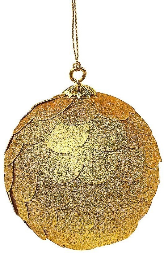 Шар новогодний декоративный paper ball, золотой (63564)