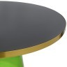 Столик кофейный odd, D75 см, черный/зеленый (74268)