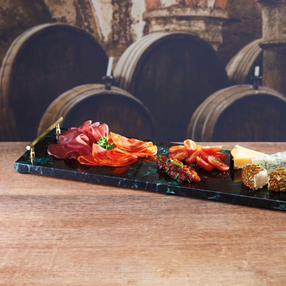 *Kitchen Craft Доска сервировочная Artesa зеленый мрамор *ARTPLATGRN