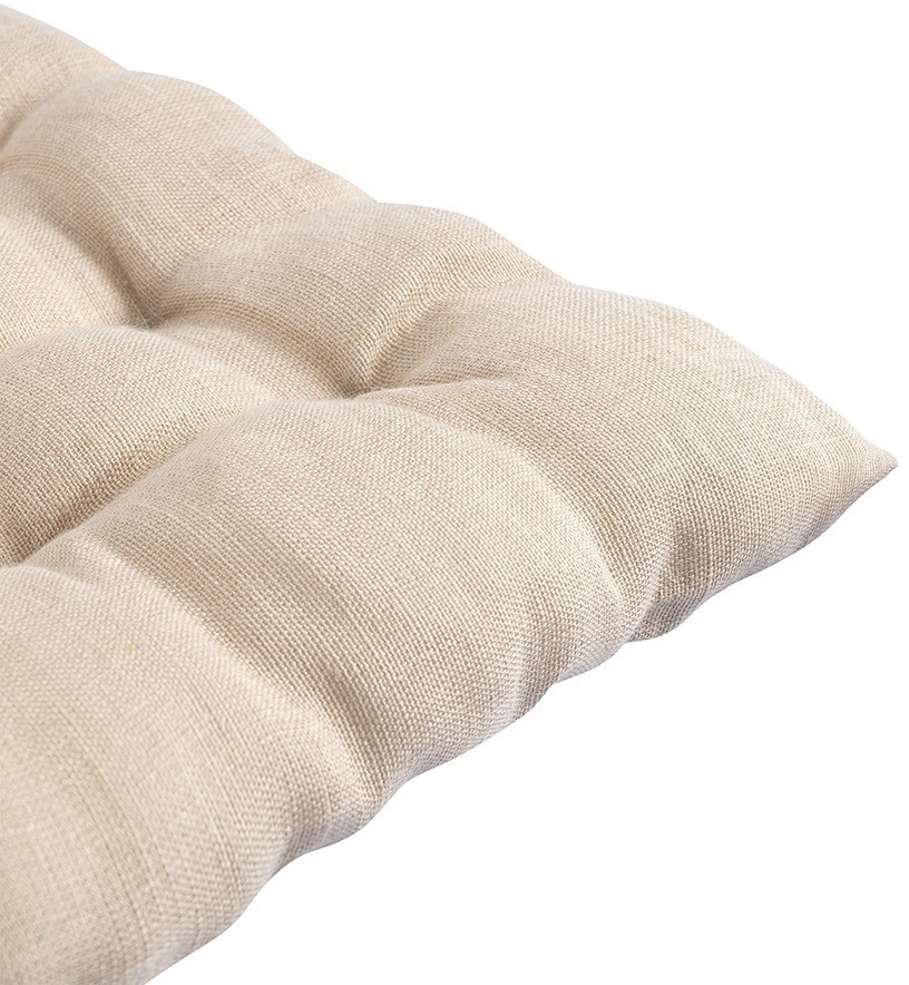 Подушка на стул из стираного льна бежевого цвета из коллекции essential, 40х40x4 см (76797)