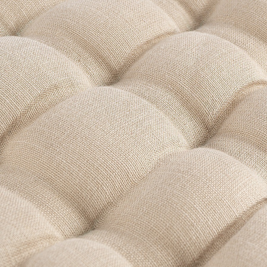 Подушка на стул из стираного льна бежевого цвета из коллекции essential, 40х40x4 см (76797)