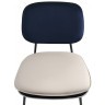 Стул с контрастным кантом pea, велюр, темно-синий/бежевый (77102)