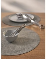 Набор из 2-х сервировочных салфеток leanera, D35 см, серые (76981)