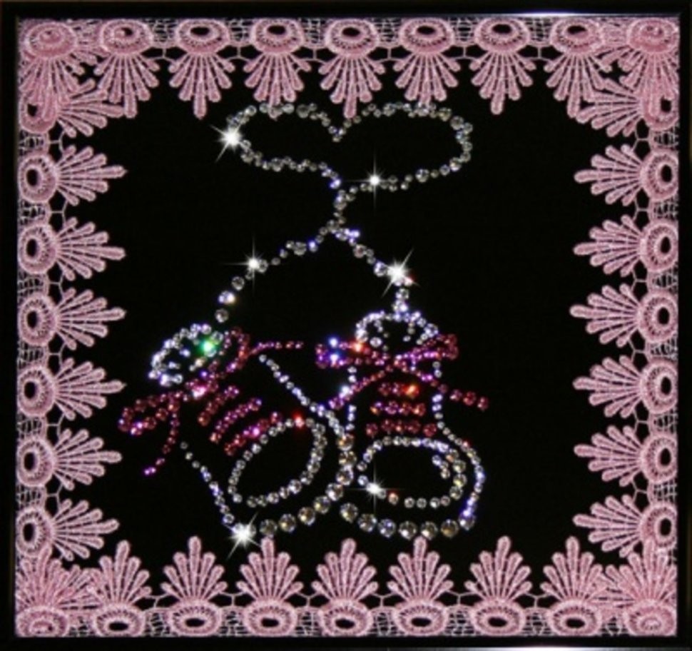 Картина На рождение с кристаллами Swarovski (1222)