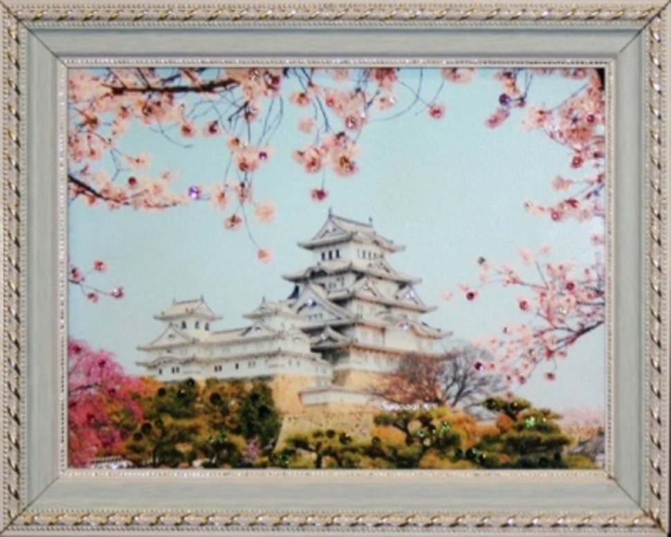 Картина Сакура с кристаллами Swarovski (1568)