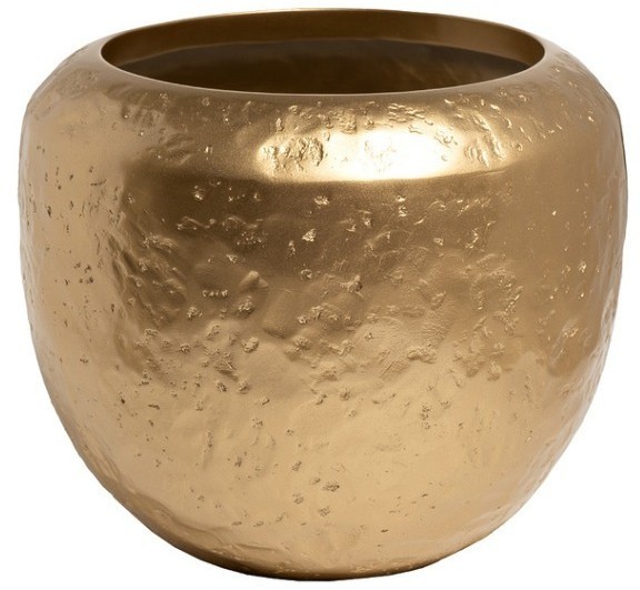 Кашпо с фактурной поверхностью  золото d40*33см (TT-00010216)