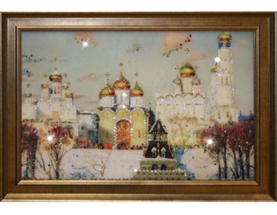 Картина Храм Золотые купола с кристаллами Swarovski (1154)