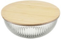 Чаша стеклянная с бамбуковой крышкой harmy, 3,5 л (75867)