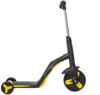 Детский самокат-беговел с музыкой 3в1 (самокат, беговел, велосипед) - FL-868 черно-желтый