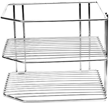 Подставка д/посуды угловая, 2-х ярусная хром (АЛТ202С)