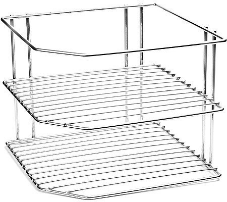 Подставка д/посуды угловая, 2-х ярусная хром (АЛТ202С)