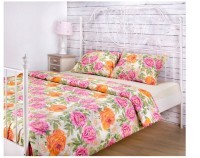 Кпб 1,5 спальный &quot;пионы&quot; пододеяльник 150х215 -1шт., простыня (цвет св.желтый) 180х220 -1шт., наволо SANTALINO (984-014)