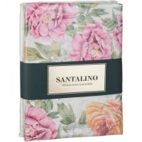 Кпб 1,5 спальный &quot;пионы&quot; пододеяльник 150х215 -1шт., простыня (цвет св.желтый) 180х220 -1шт., наволо SANTALINO (984-014)