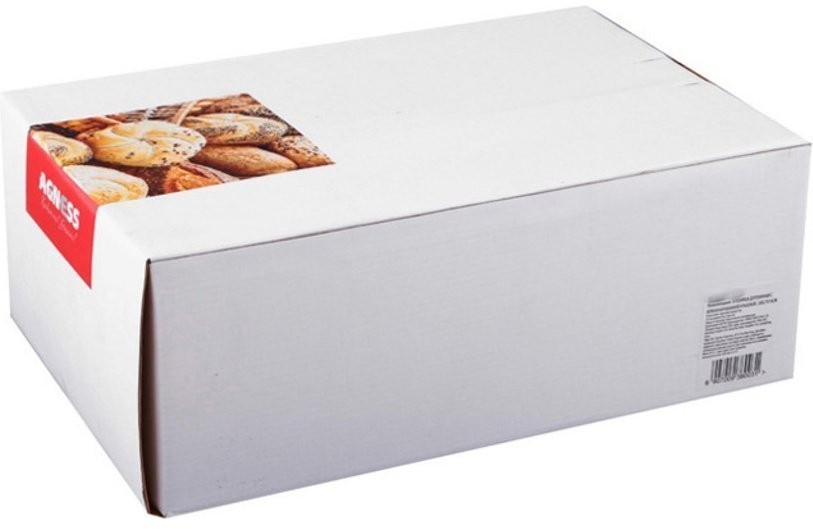 Хлебница agness "кантри" деревянная с пластиковой крышкой 36*21*17 см. (938-043)