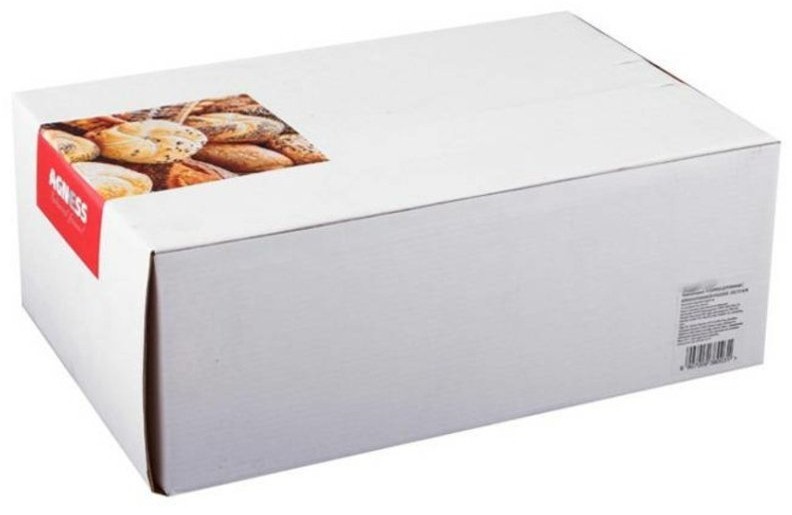 Хлебница agness "кантри" деревянная с пластиковой крышкой 36*21*17 см. (938-043)