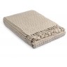 Плед из шерсти бежево-серого цвета из коллекции essential, 130х180 см (77084)
