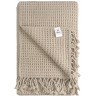Плед из шерсти бежево-серого цвета из коллекции essential, 130х180 см (77084)