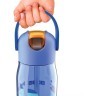 Бутылочка детская с силиконовой соломинкой 415 мл синяя (66309)