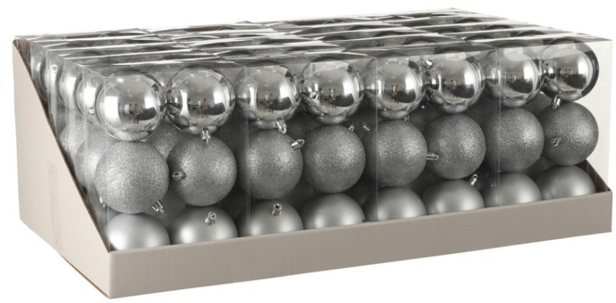 Декор н-р шаров серебро o 8см  6шт. 1064764 (84042)