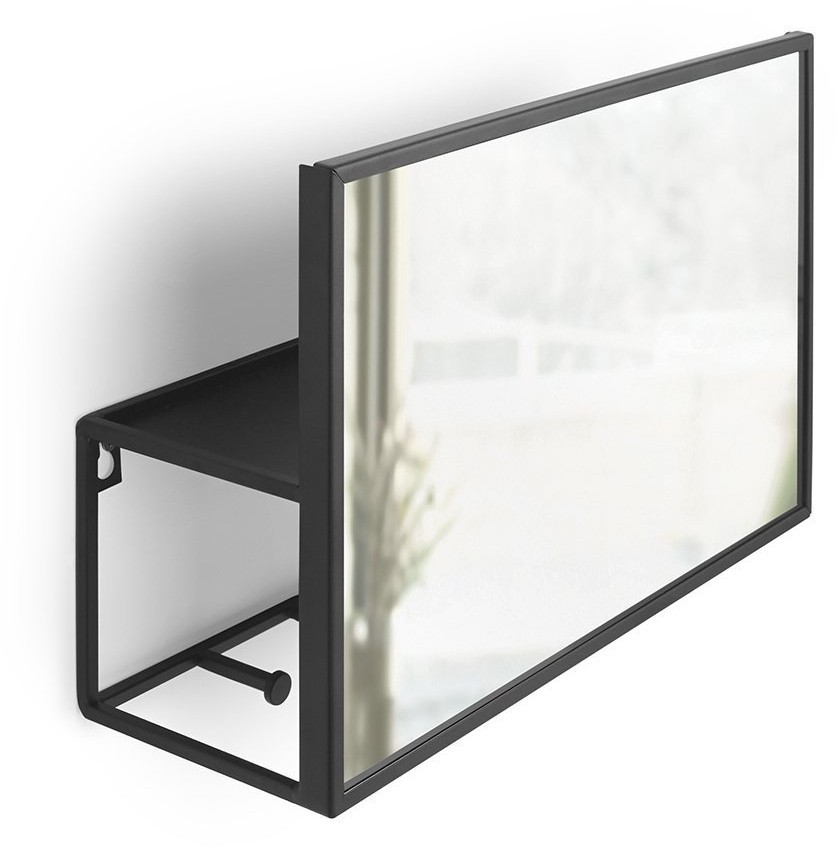 Зеркало-органайзер cubiko, 20,3x10,6x32 см, черное (66354)