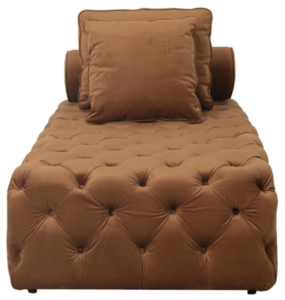 Диван S0424B-01-3D/YY-71#, бархат, Brown, ROOMERS FURNITURE