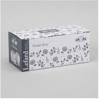 Набор банок lefard &quot;flowers story&quot; с дер. крышкой на дер. подставке 2 шт. 12*11 см 550 мл (474-247)