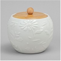 Набор банок lefard &quot;flowers story&quot; с дер. крышкой на дер. подставке 2 шт. 12*11 см 550 мл (474-247)