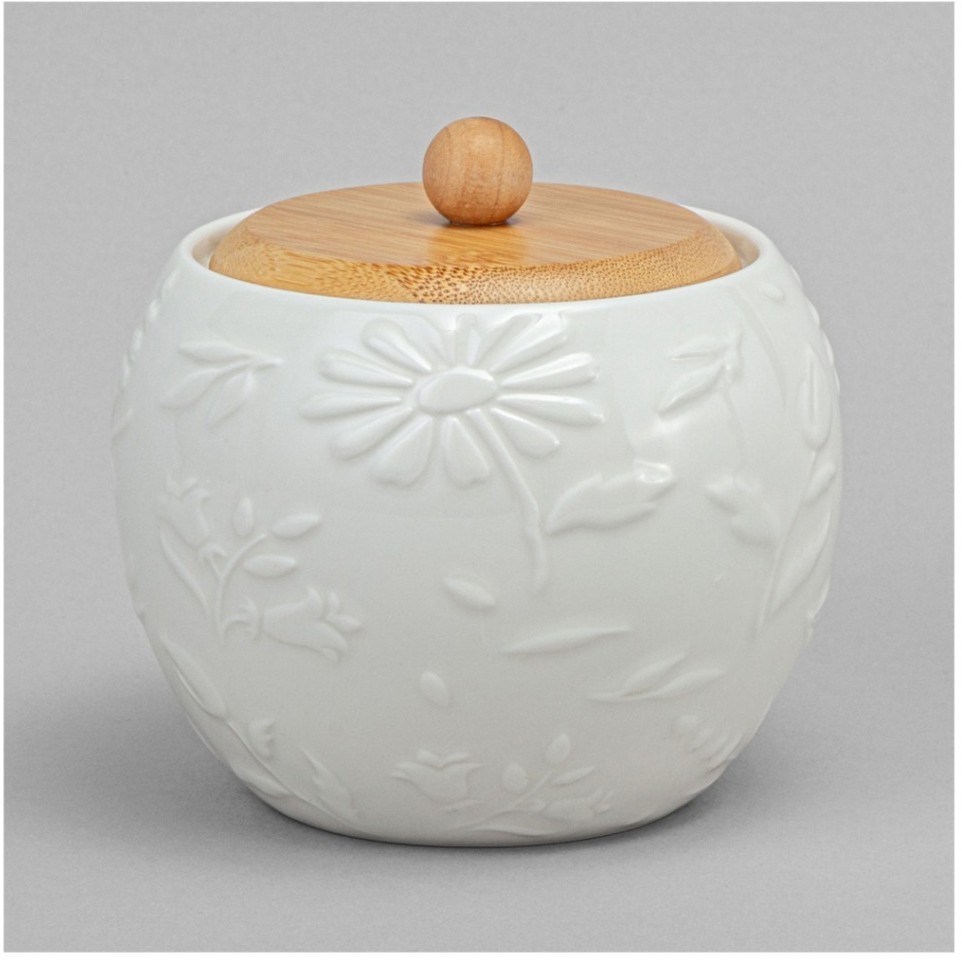 Набор банок lefard "flowers story" с дер. крышкой на дер. подставке 2 шт. 12*11 см 550 мл (474-247)