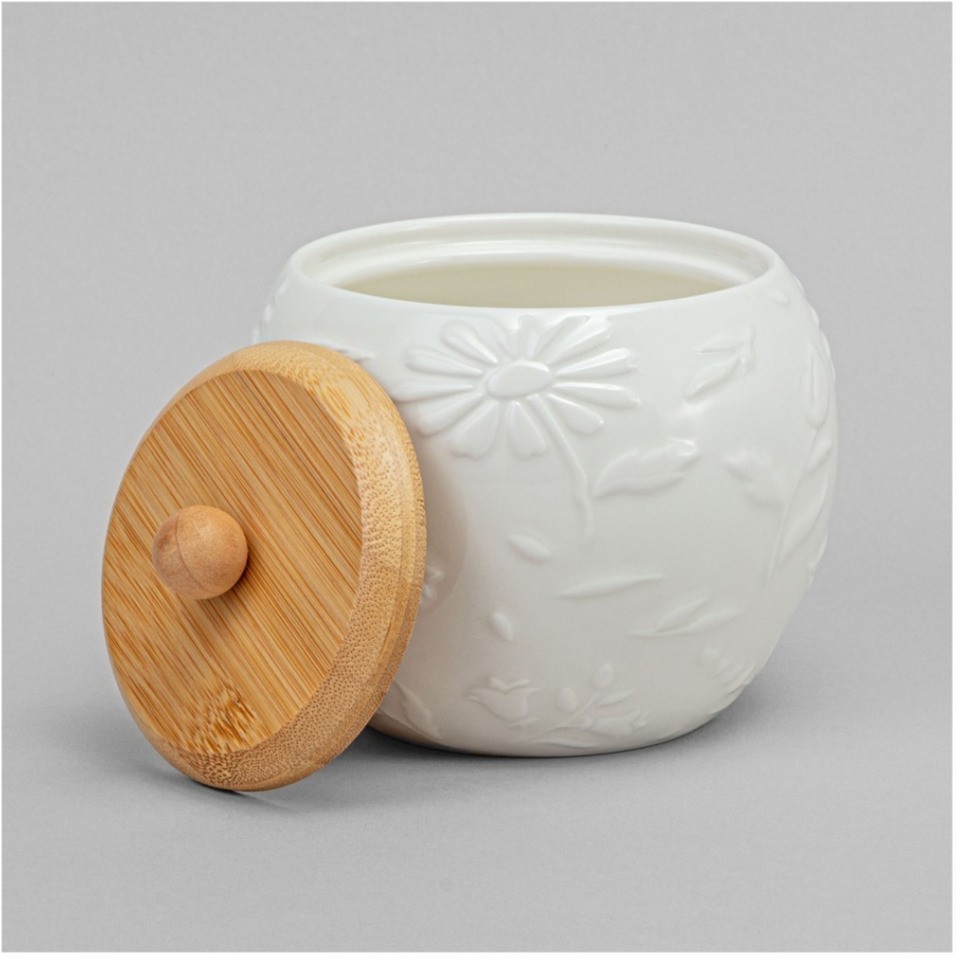 Набор банок lefard "flowers story" с дер. крышкой на дер. подставке 2 шт. 12*11 см 550 мл (474-247)