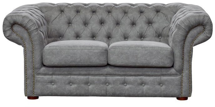 Диван двухместный алькантара серая 170*90*72см (TT-00000378)