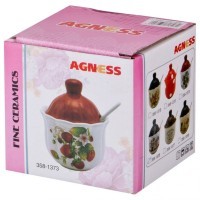 Сахарница &quot;coffee&quot; 10*10*12 см. 280мл. Agness (358-1328)