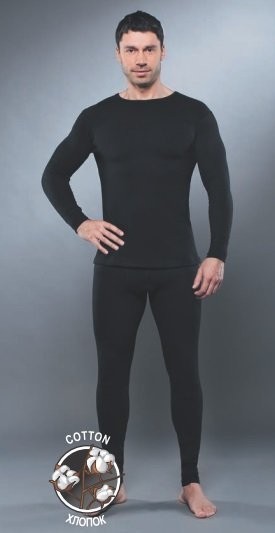 Рубашка с дл.рукавом GUAHOO Health Warm 650-S/BK (S) (10524s57850)