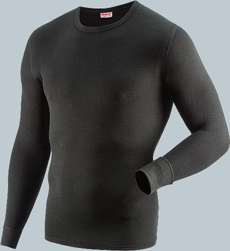 Рубашка с дл.рукавом GUAHOO Health Warm 650-S/BK (S) (10524s57850)