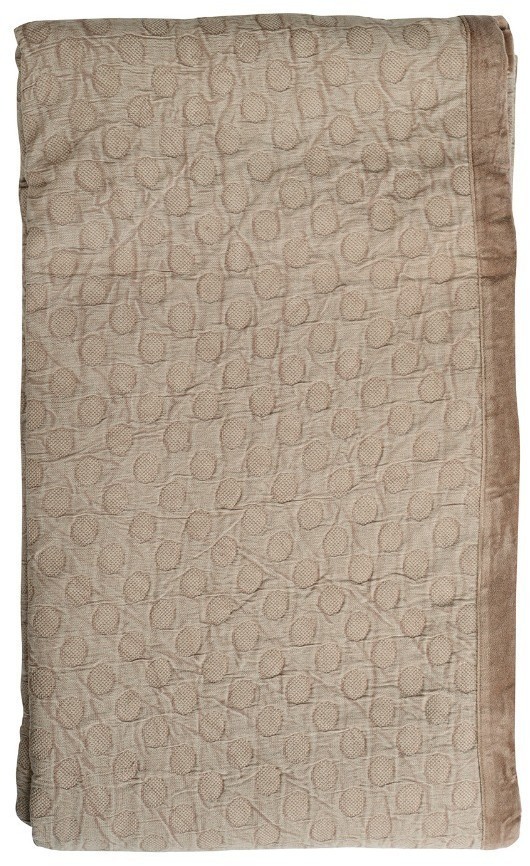 Покрывало из стираного хлопка бежевого цвета из коллекции essential, 230х250 см (65847)