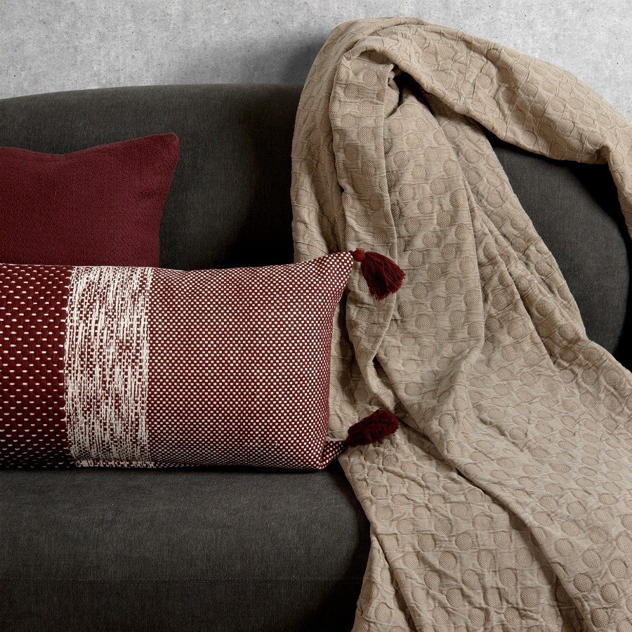 Покрывало из стираного хлопка бежевого цвета из коллекции essential, 230х250 см (65847)