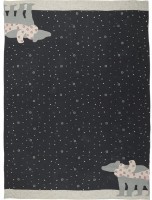 Плед из хлопка с новогодним рисунком polar bear из коллекции new year essential, 130х180 см (69743)