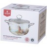 Кастрюля agness эмалированная со стеклянной крышкой серия "family house", 2,8 л диа. 20см (943-067)