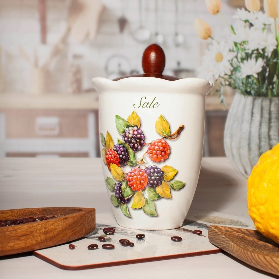 Ёмкость для соли с крышкой Frutti di Bosco 19 см 7370/1-FBO