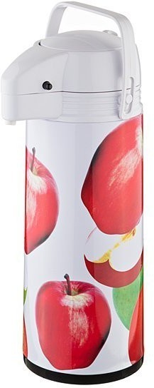 Термос agness со стеклянной колбой и помпой "спелые яблоки" 1,9 л Agness (910-601)