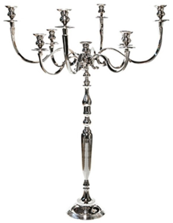 Подсвечник 3716, металл, Shiny Nickel, ROOMERS FURNITURE