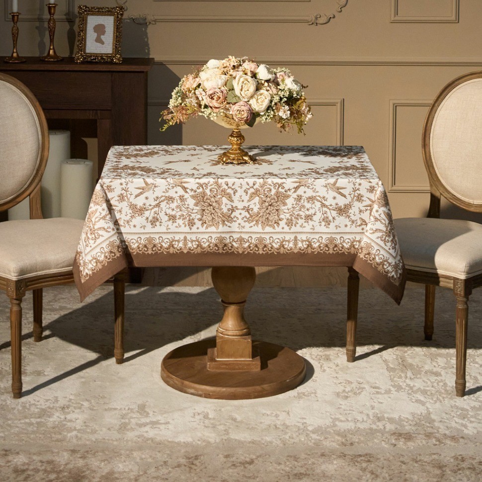 Скатерть " royal garden" 110х140см ,белый ,100% хлопок ,твил с пропиткой Lefard (850-754-20)
