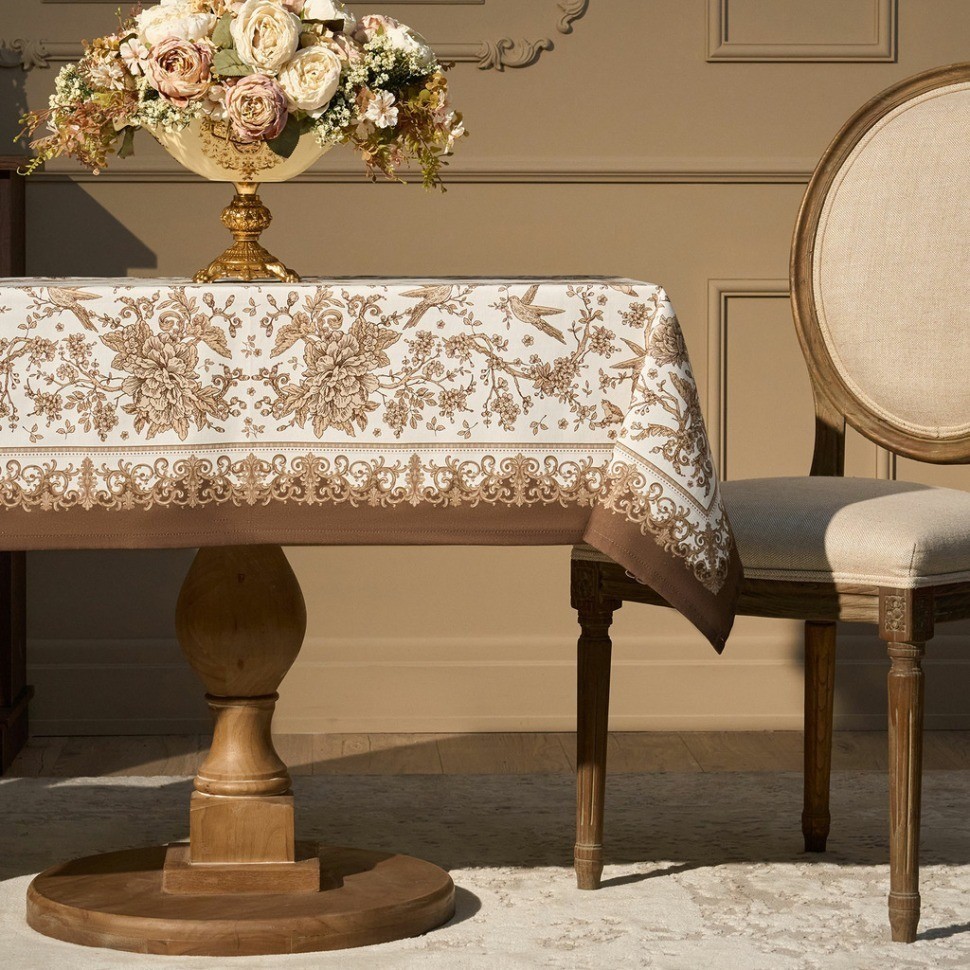 Скатерть " royal garden" 110х140см ,белый ,100% хлопок ,твил с пропиткой Lefard (850-754-20)